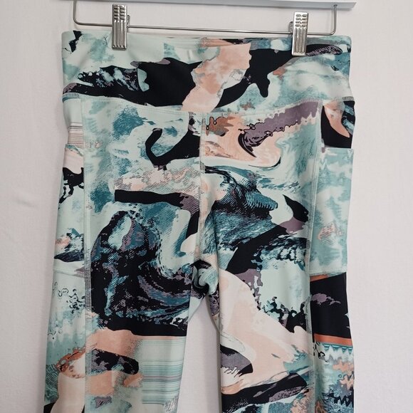 Under‎ Armour Womens Watercolor Print Ankle Leggings Active Yoga Size Medium - Picture 4 of 11